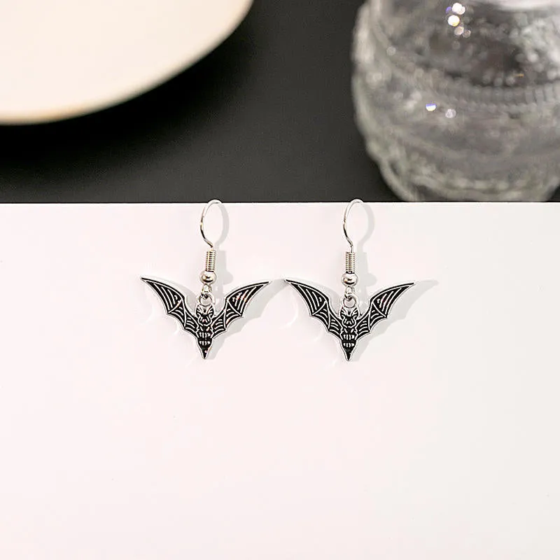 Wholesale Halloween Bat Alloy Earrings