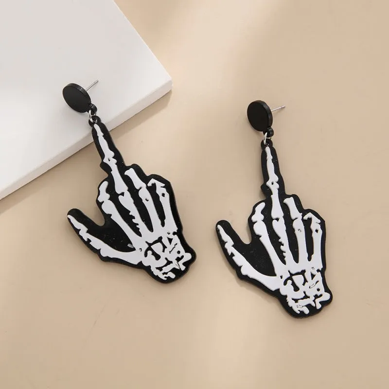 Wholesale Halloween Cartoon Printed Acrylic Earrings