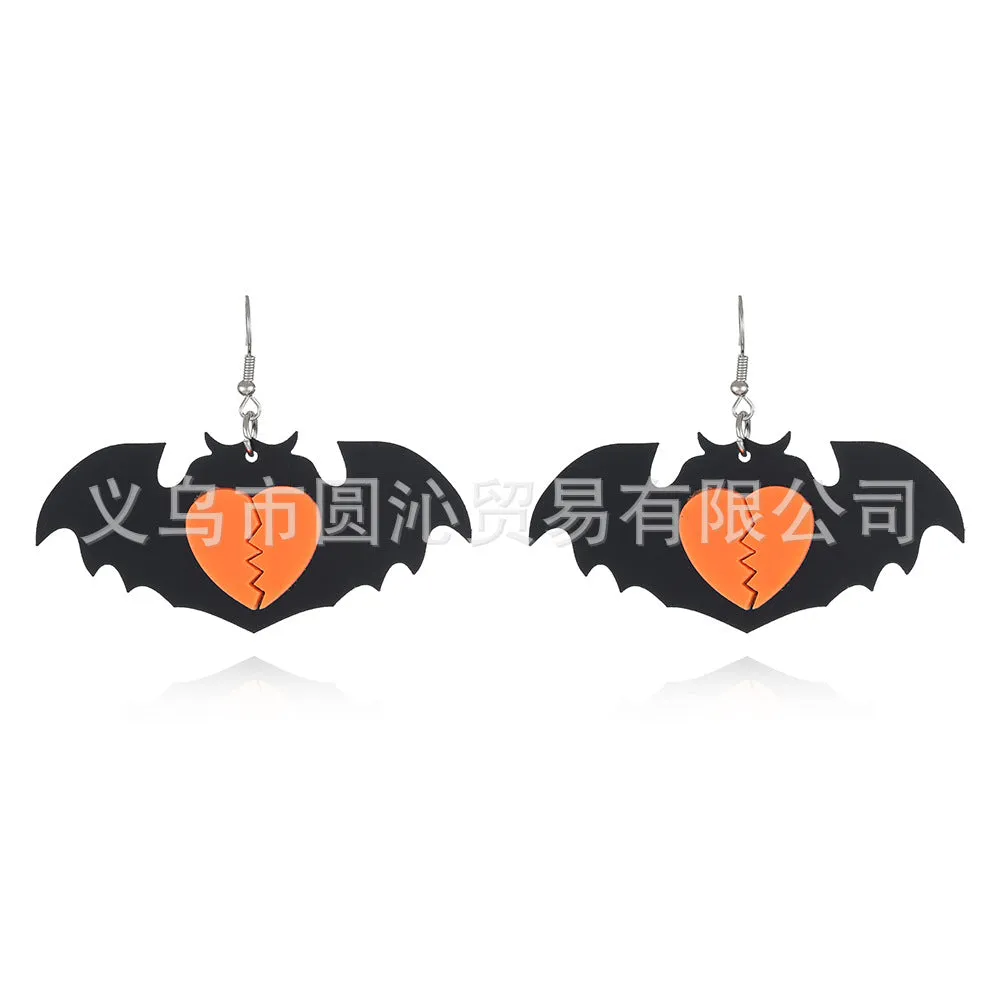 Wholesale Halloween Cartoon Printed Acrylic Earrings