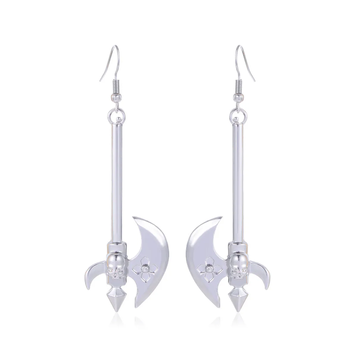Wholesale Halloween Fashion Gothic Silver Vintage Skull Butterfly Earrings