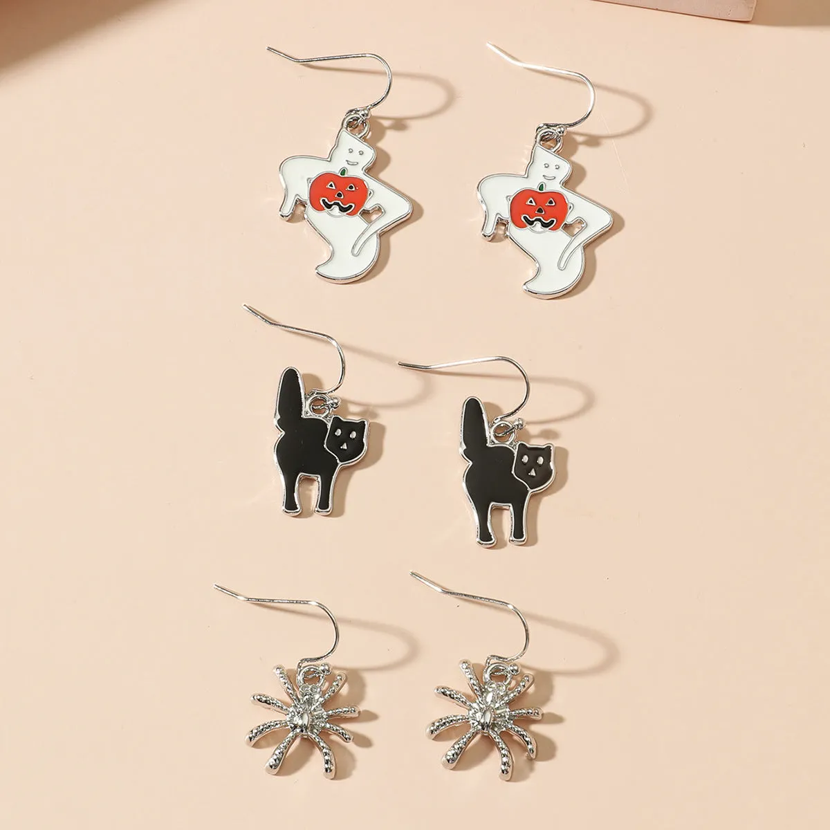 Wholesale Halloween Ghost Skull Vintage Exaggerated Stud Earrings Accessory
