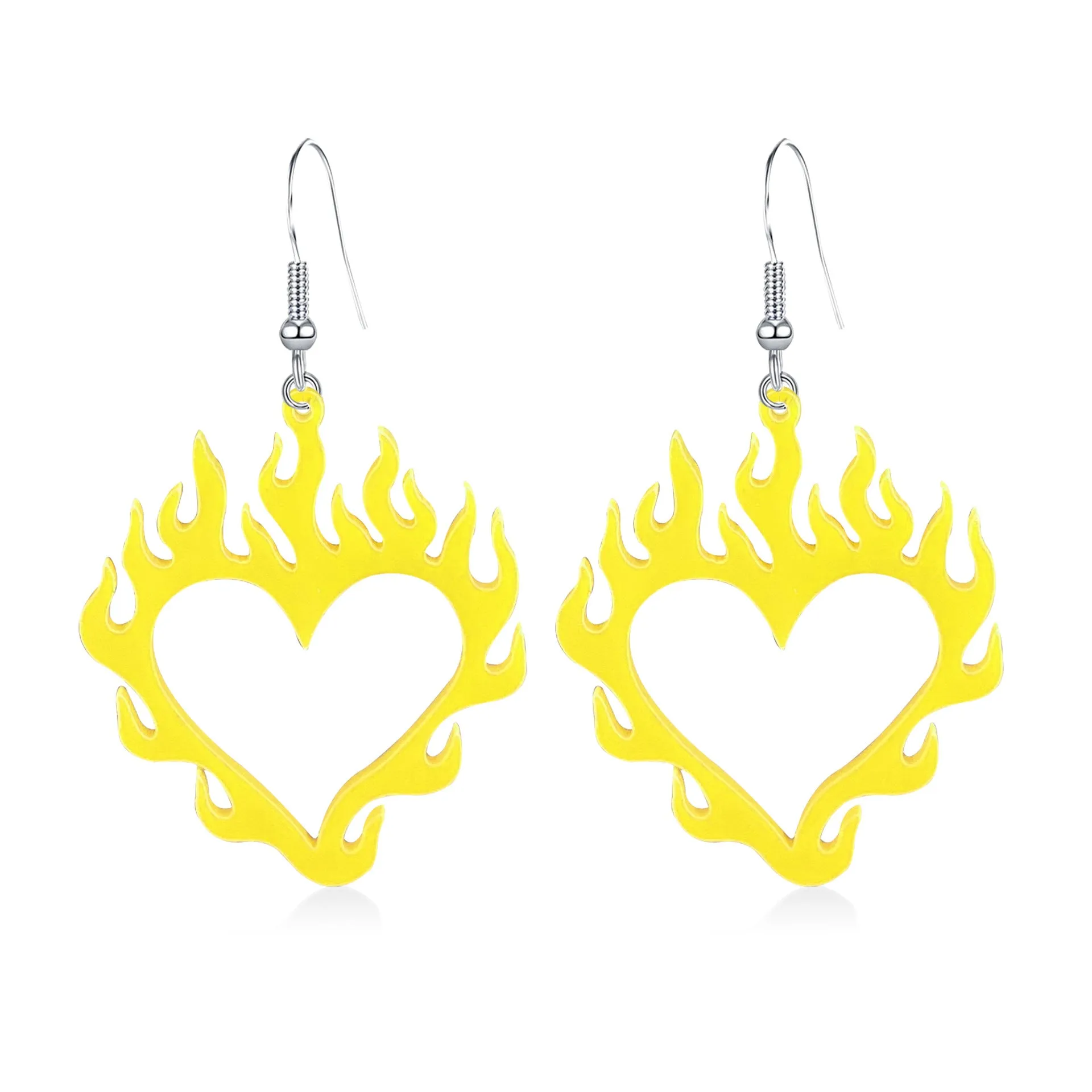 Wholesale Halloween Heart Flame Acrylic Earrings