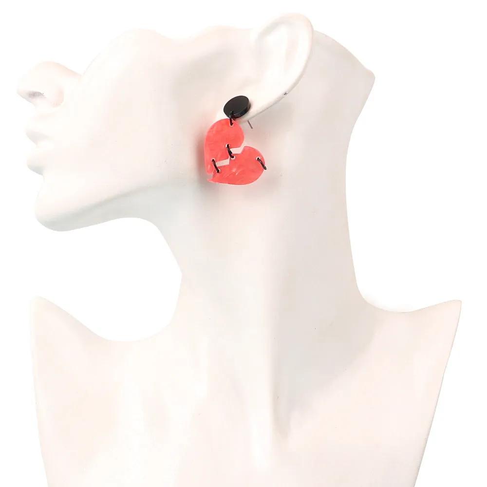 Wholesale Halloween Hearts Acrylic Earrings