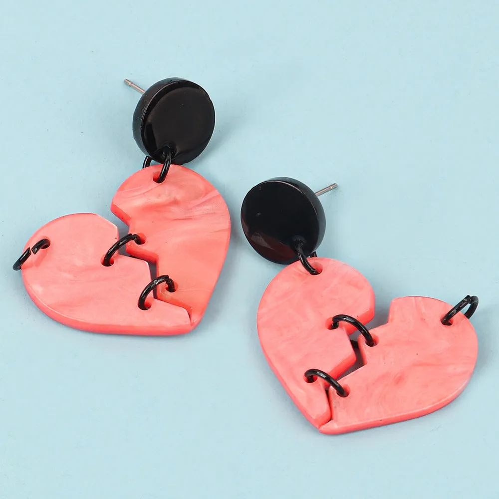 Wholesale Halloween Hearts Acrylic Earrings