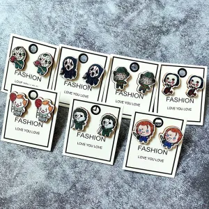 Wholesale Halloween Horror Wooden Earrings