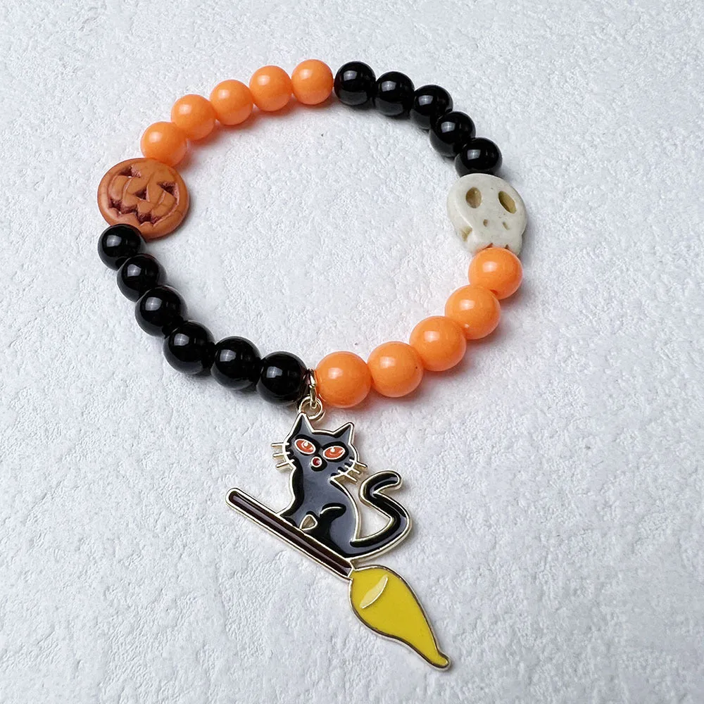 Wholesale Halloween Pumpkin Acrylic Bracelet