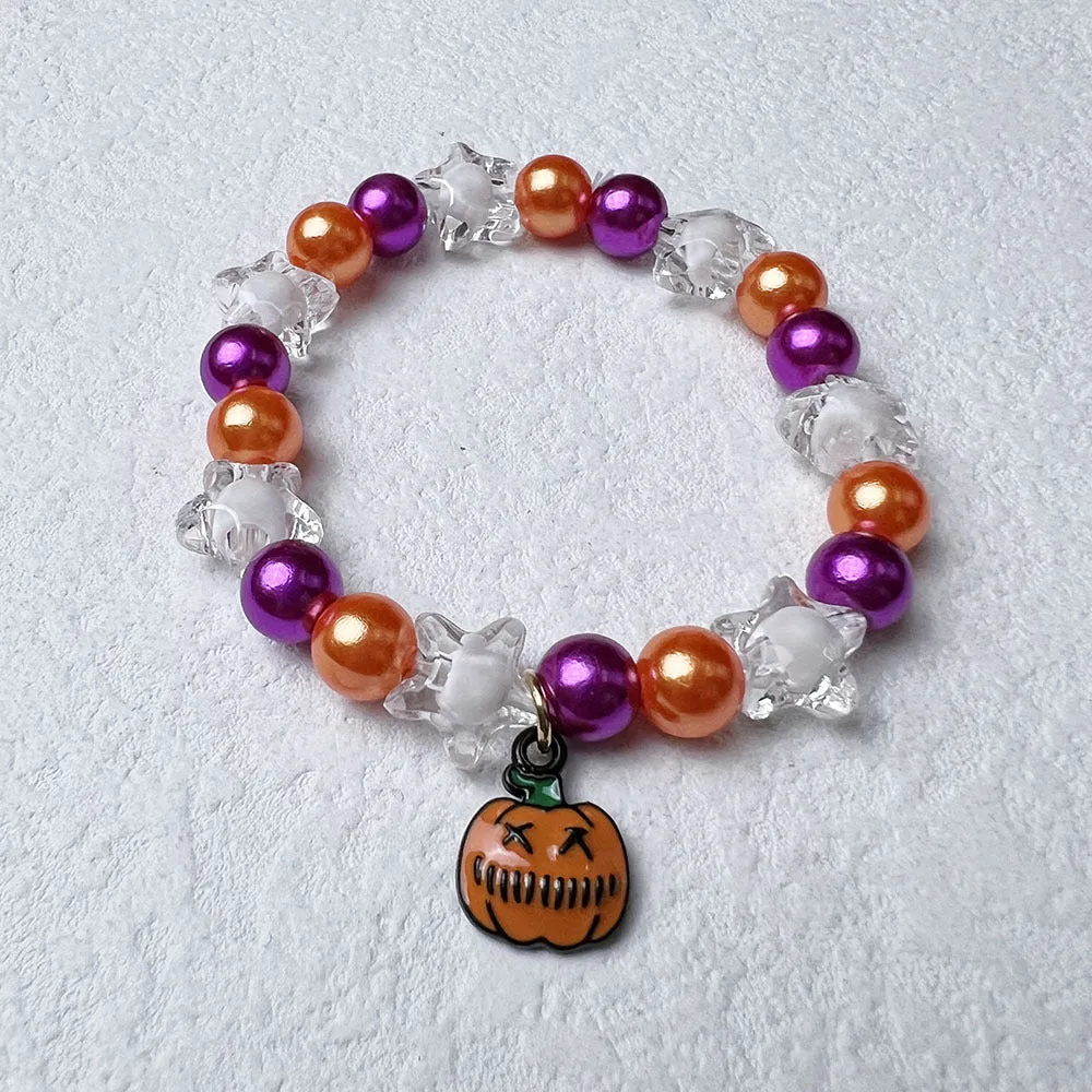 Wholesale Halloween Pumpkin Acrylic Bracelet