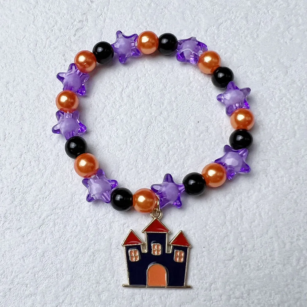 Wholesale Halloween Pumpkin Acrylic Bracelet