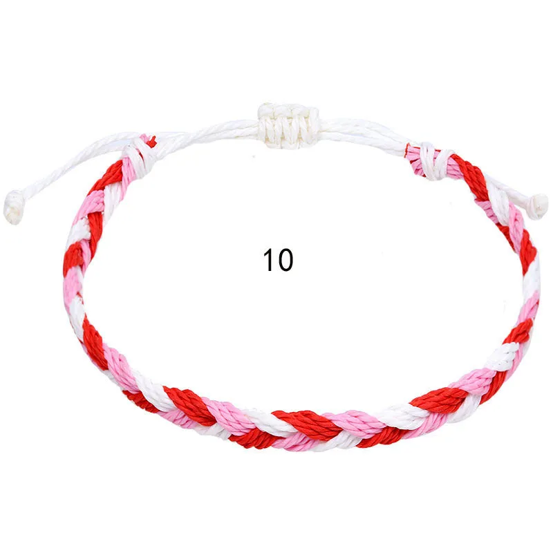 Wholesale Hand Braided Rope Twist Braid Wax Rope Bracelet