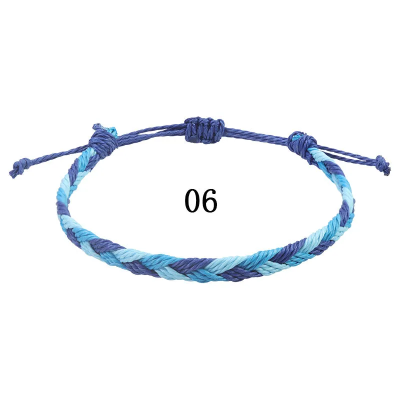 Wholesale Hand Braided Rope Twist Braid Wax Rope Bracelet