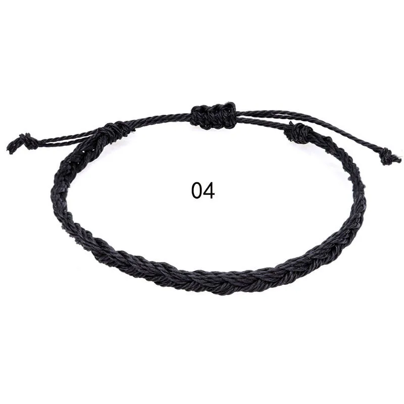 Wholesale Hand Braided Rope Twist Braid Wax Rope Bracelet