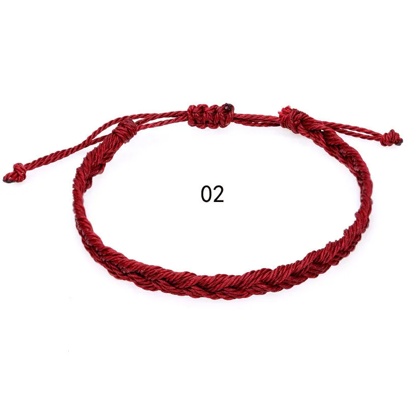 Wholesale Hand Braided Rope Twist Braid Wax Rope Bracelet