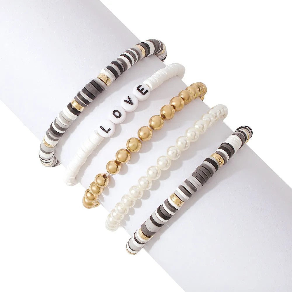 Wholesale Hand Woven Beaded Colorful Resin Bracelet
