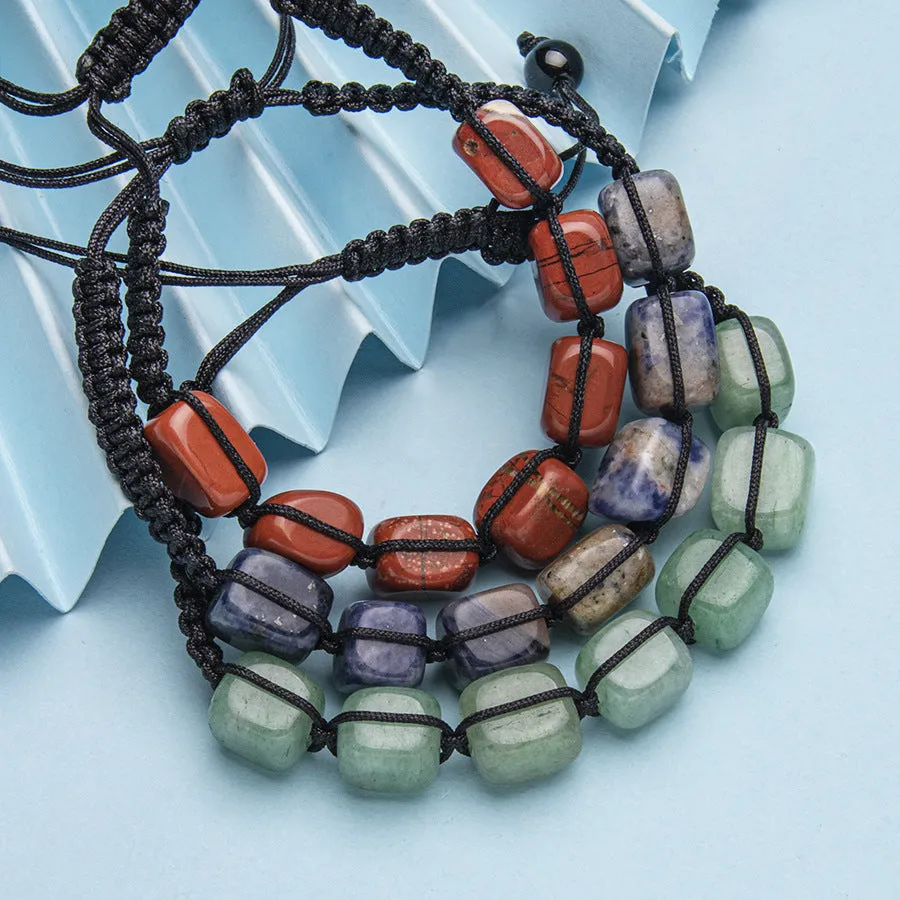 Wholesale Hand-woven colorful crystal rectangular adjustable bracelet
