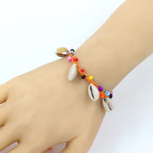 Wholesale Hand-woven colorful string shell conch bracelet