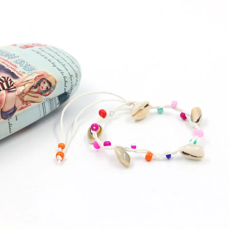 Wholesale Hand-woven colorful string shell conch bracelet