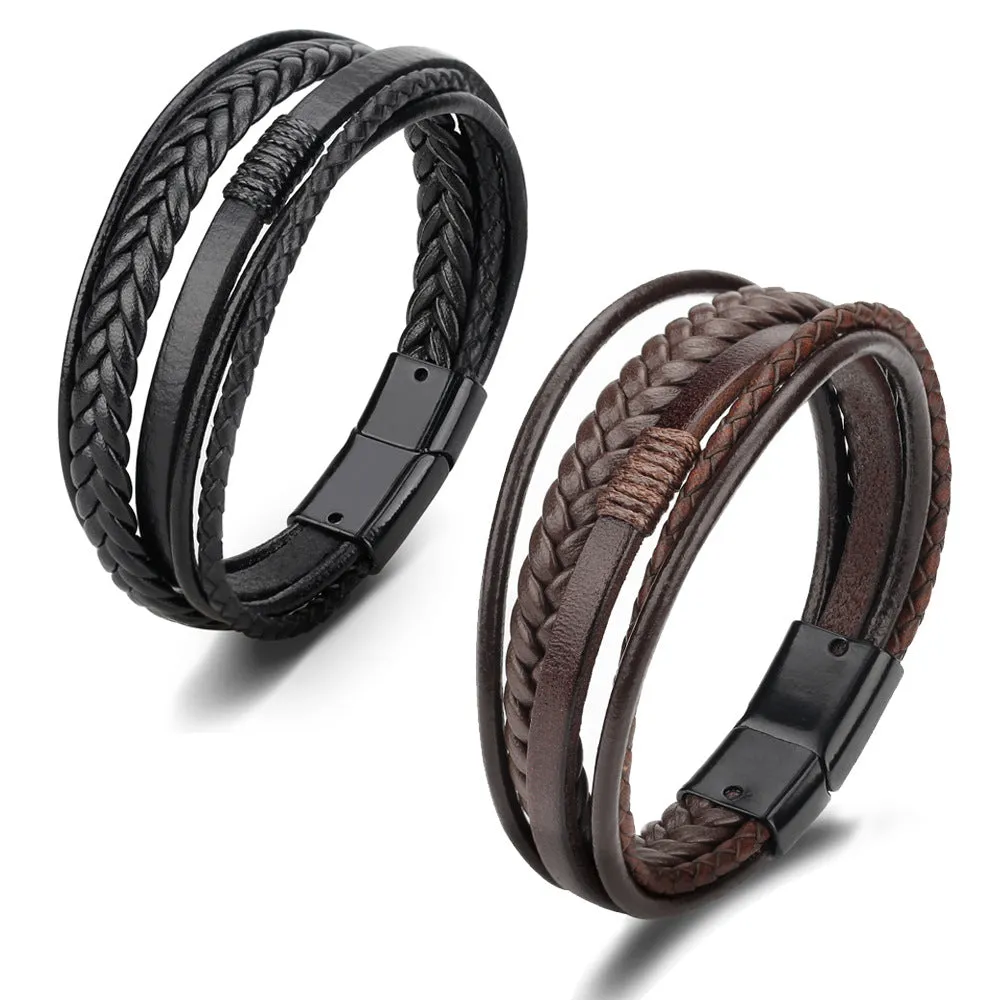 Wholesale Hand-woven leather bracelet