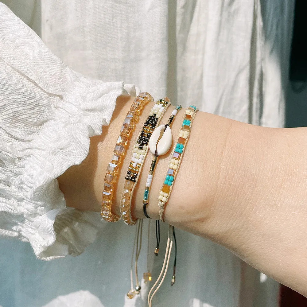 Wholesale Hand Woven Miyuki Rice Beads Multilayer Bracelet