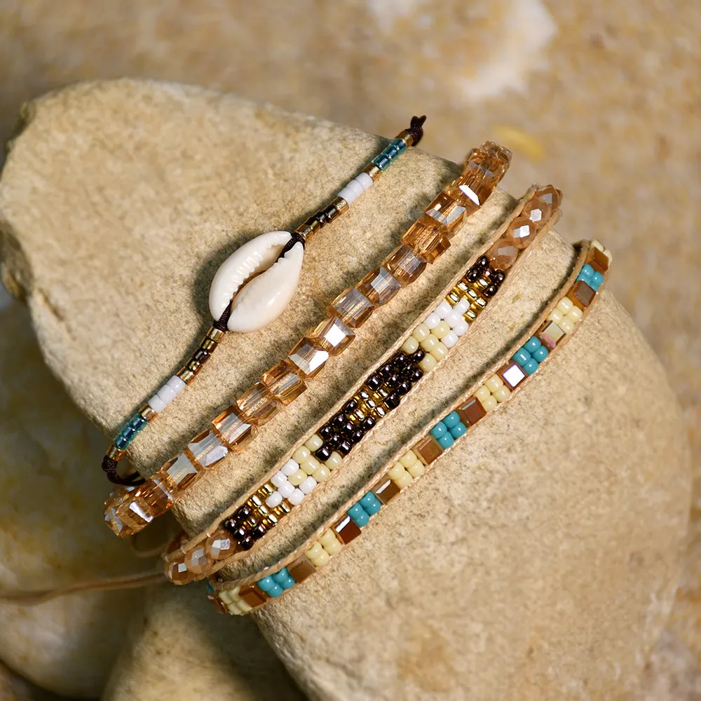 Wholesale Hand Woven Miyuki Rice Beads Multilayer Bracelet