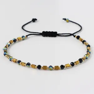 Wholesale Hand-woven simple geometric crystal beaded bracelet