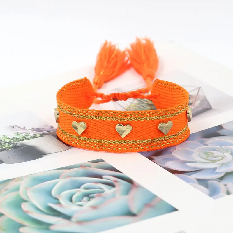 Wholesale Hand Woven Tassel Polyester Bracelet