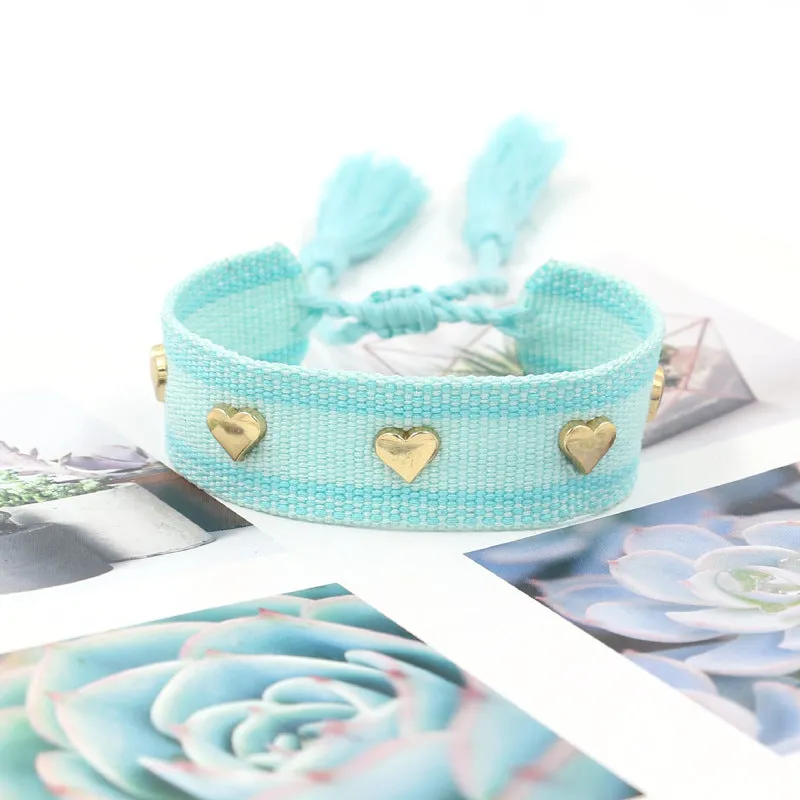 Wholesale Hand Woven Tassel Polyester Bracelet