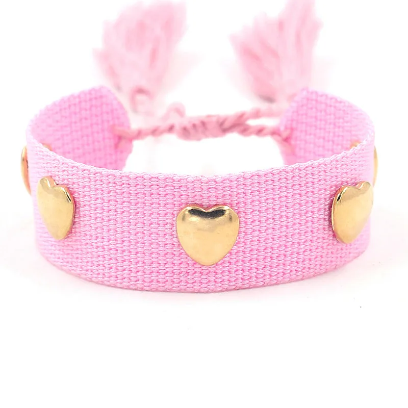 Wholesale Hand Woven Tassel Polyester Bracelet