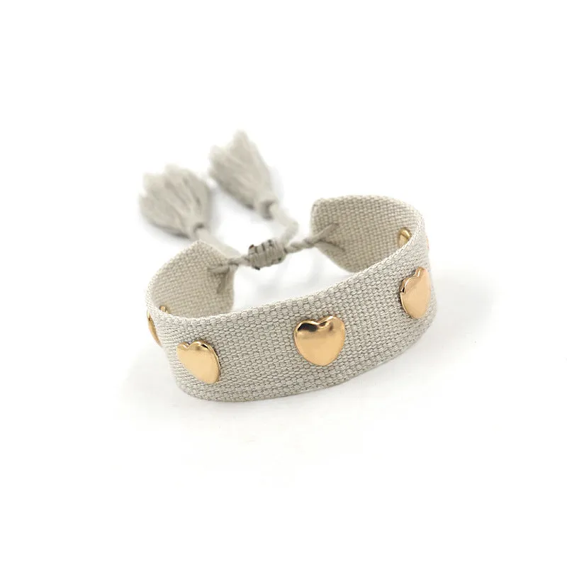 Wholesale Hand Woven Tassel Polyester Bracelet