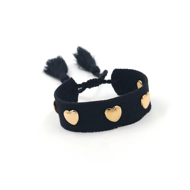 Wholesale Hand Woven Tassel Polyester Bracelet