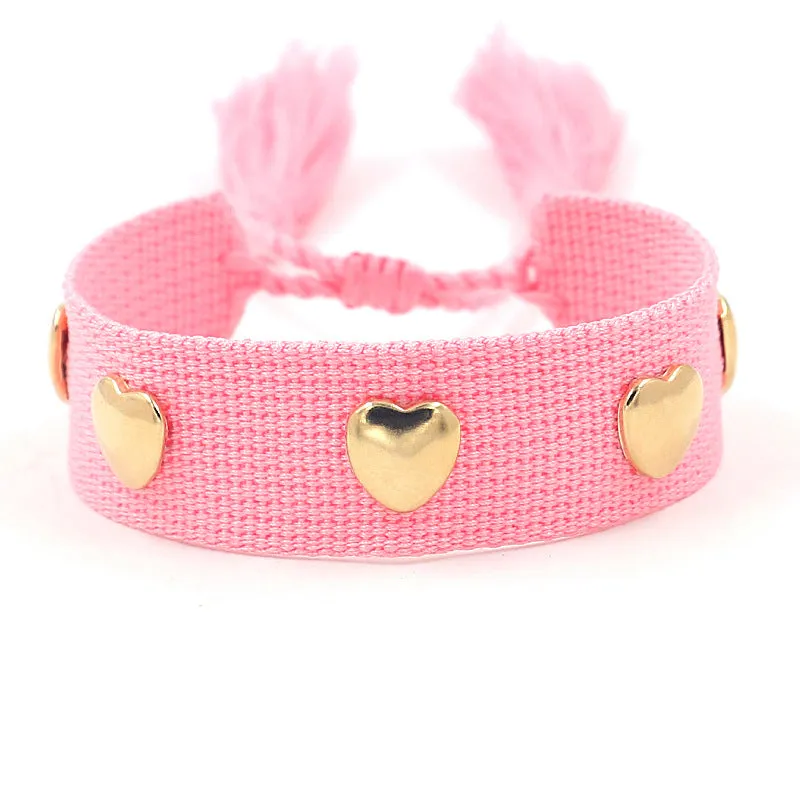 Wholesale Hand Woven Tassel Polyester Bracelet
