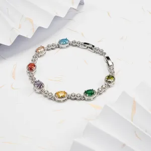 Wholesale handmade inlaid colorful zircon niche ladies jewelry Bracelet