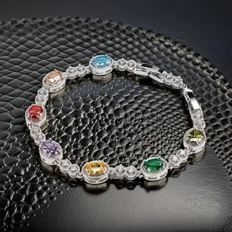 Wholesale handmade inlaid colorful zircon niche ladies jewelry Bracelet