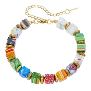 Wholesale Handmade Murano Thousand Flower Crystal Bracelet Beads DIY