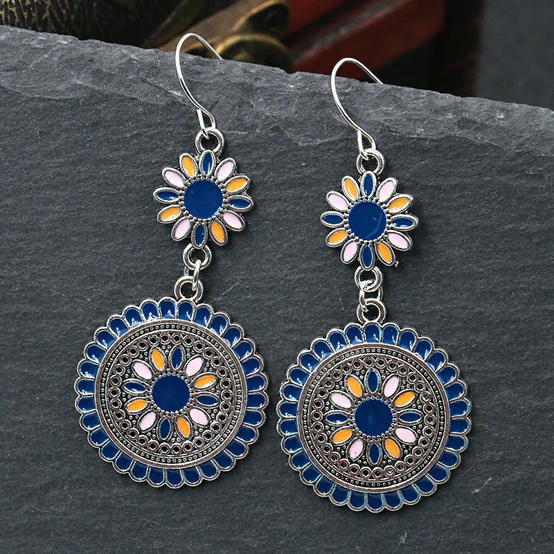 Wholesale Handmade Round Hollow Love Earrings