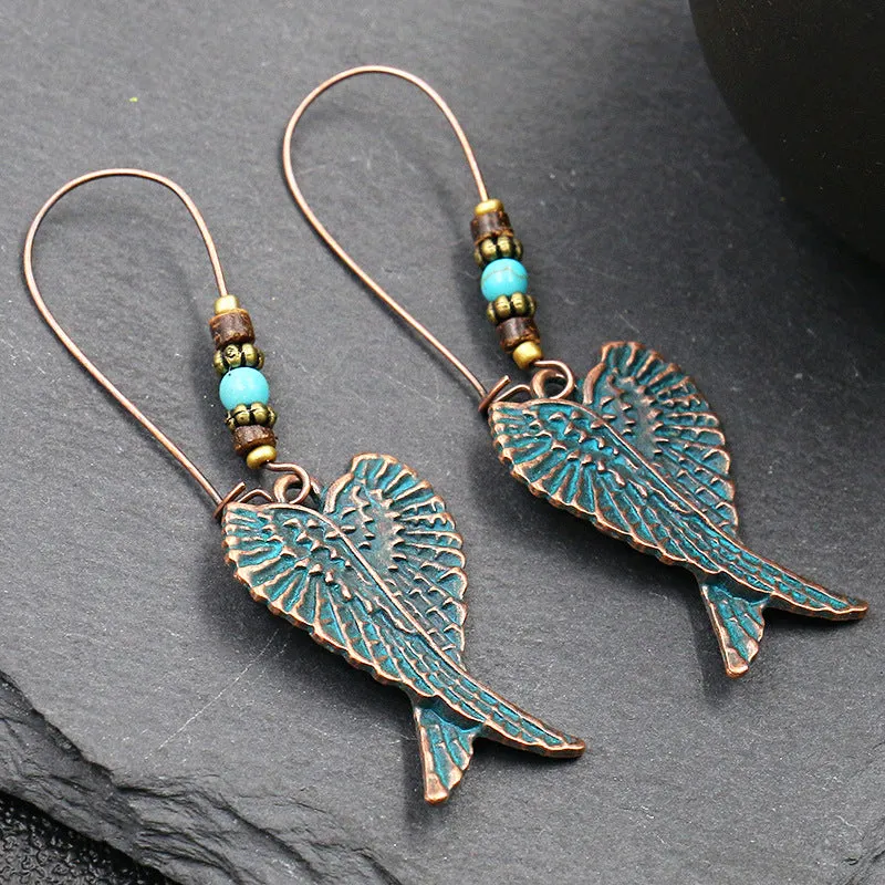 Wholesale Handmade Round Hollow Love Earrings