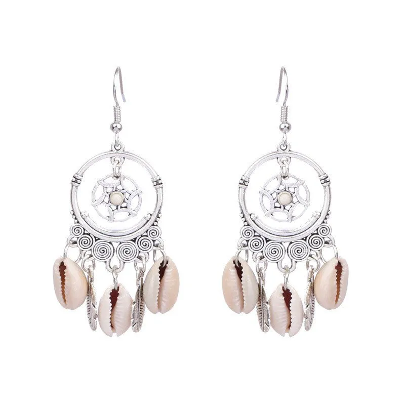 Wholesale Handmade Round Hollow Love Earrings