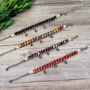 Wholesale Handmade Woven Ceramic Bell Bracelet