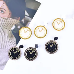 Wholesale Happy New Year Pocket Watch Earrings