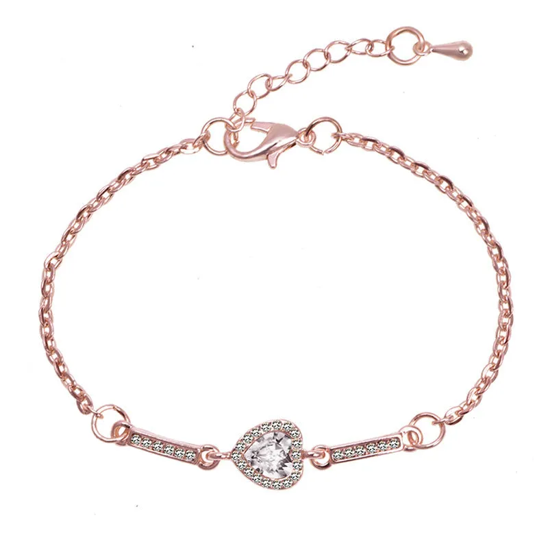Wholesale Heart Shape Simple Alloy Bracelet