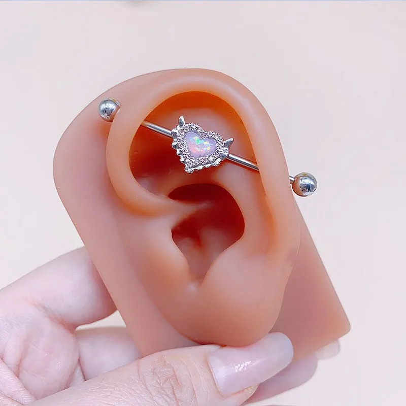 Wholesale Heart Shaped Belly Button Ring Earrings Nose Studs Piercing Jewelry