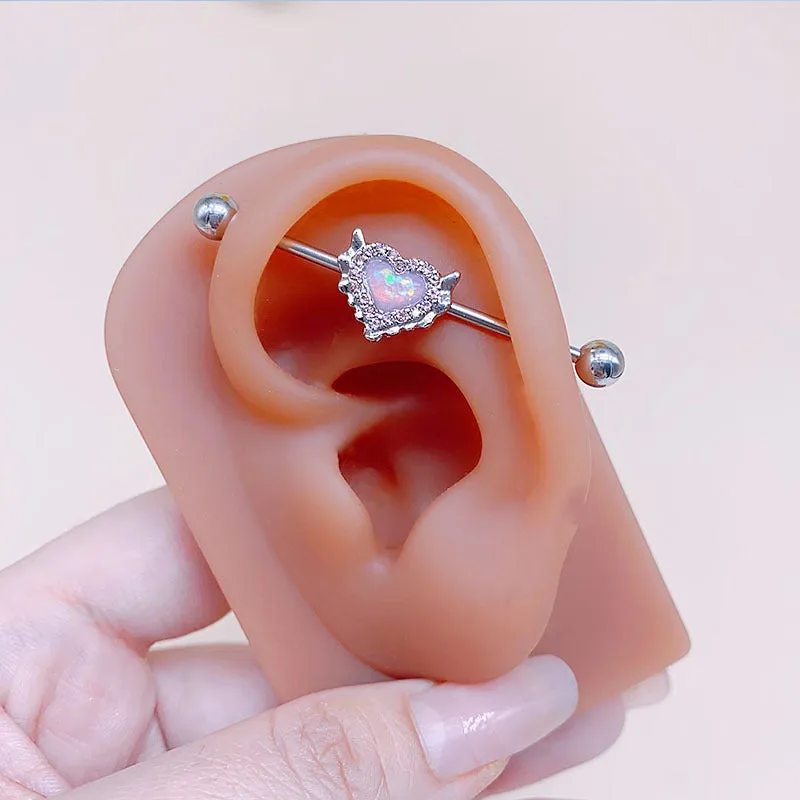 Wholesale Heart Shaped Belly Button Ring Earrings Nose Studs Piercing Jewelry