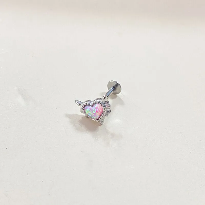 Wholesale Heart Shaped Belly Button Ring Earrings Nose Studs Piercing Jewelry