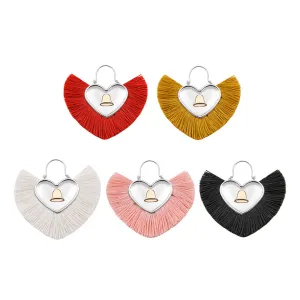 Wholesale Heart Vintage Tassel Bohemian Earrings