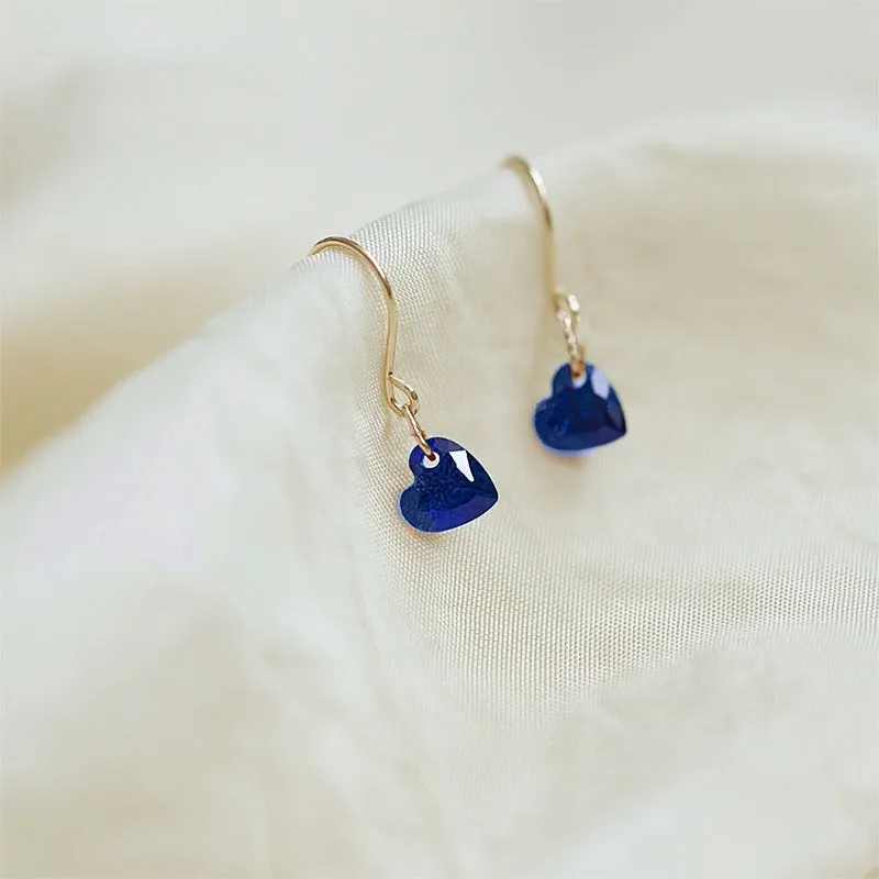 Wholesale Heart Zircon Light Luxury Minimalist Style High-end Heart Earrings