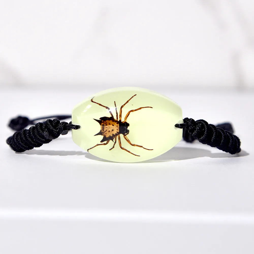 Wholesale High Transparent Resin Insect Amber Woven Bracelet