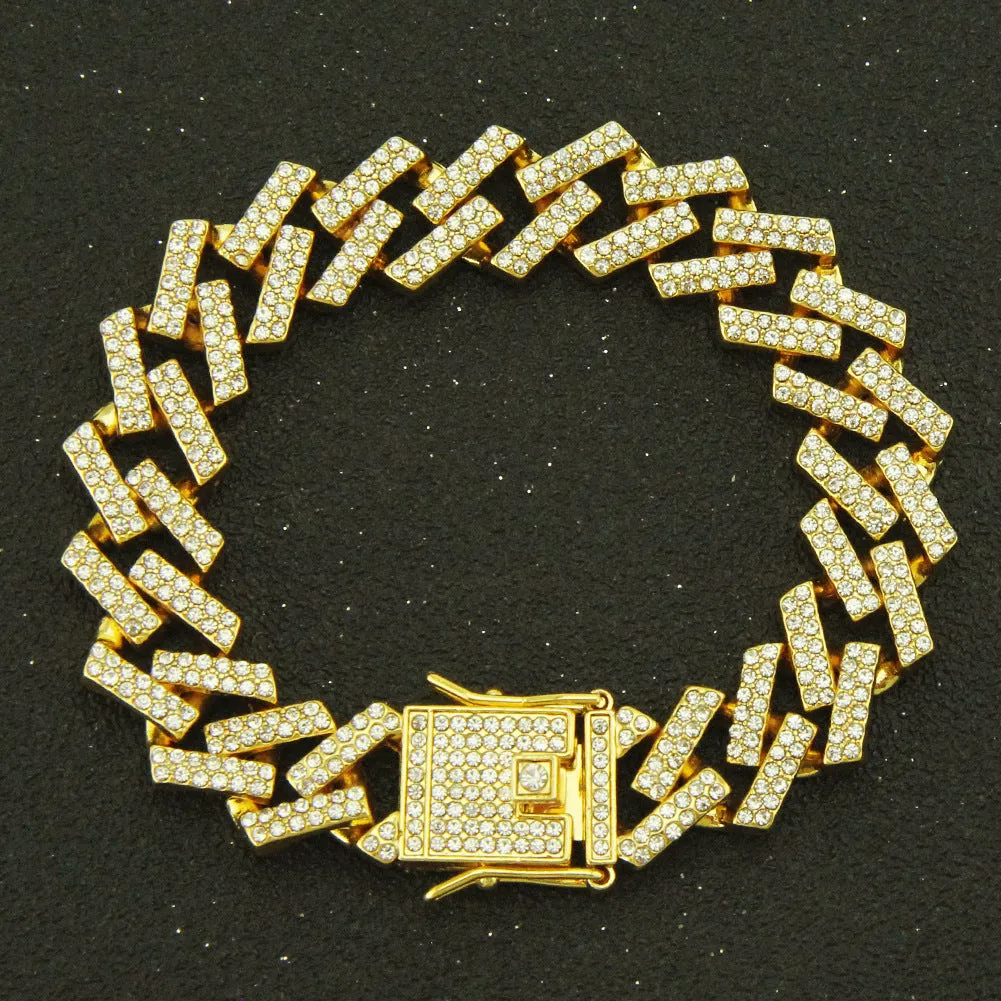 Wholesale Hip Hop Cuban Alloy Bracelet