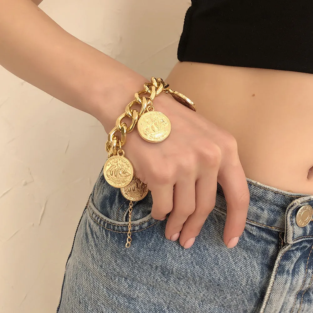 Wholesale Hip Hop Geometric Alloy Bracelet