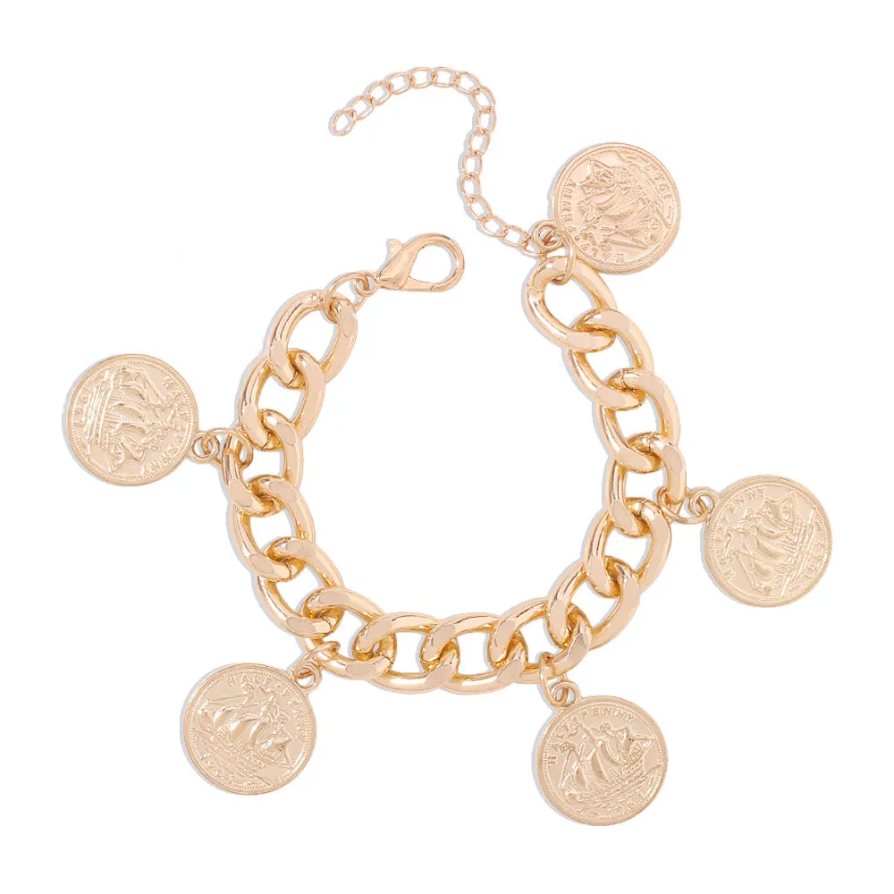 Wholesale Hip Hop Geometric Alloy Bracelet