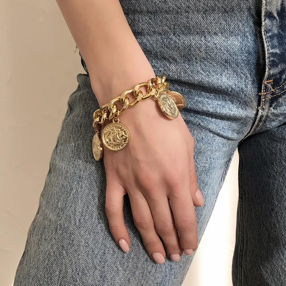 Wholesale Hip Hop Geometric Alloy Bracelet