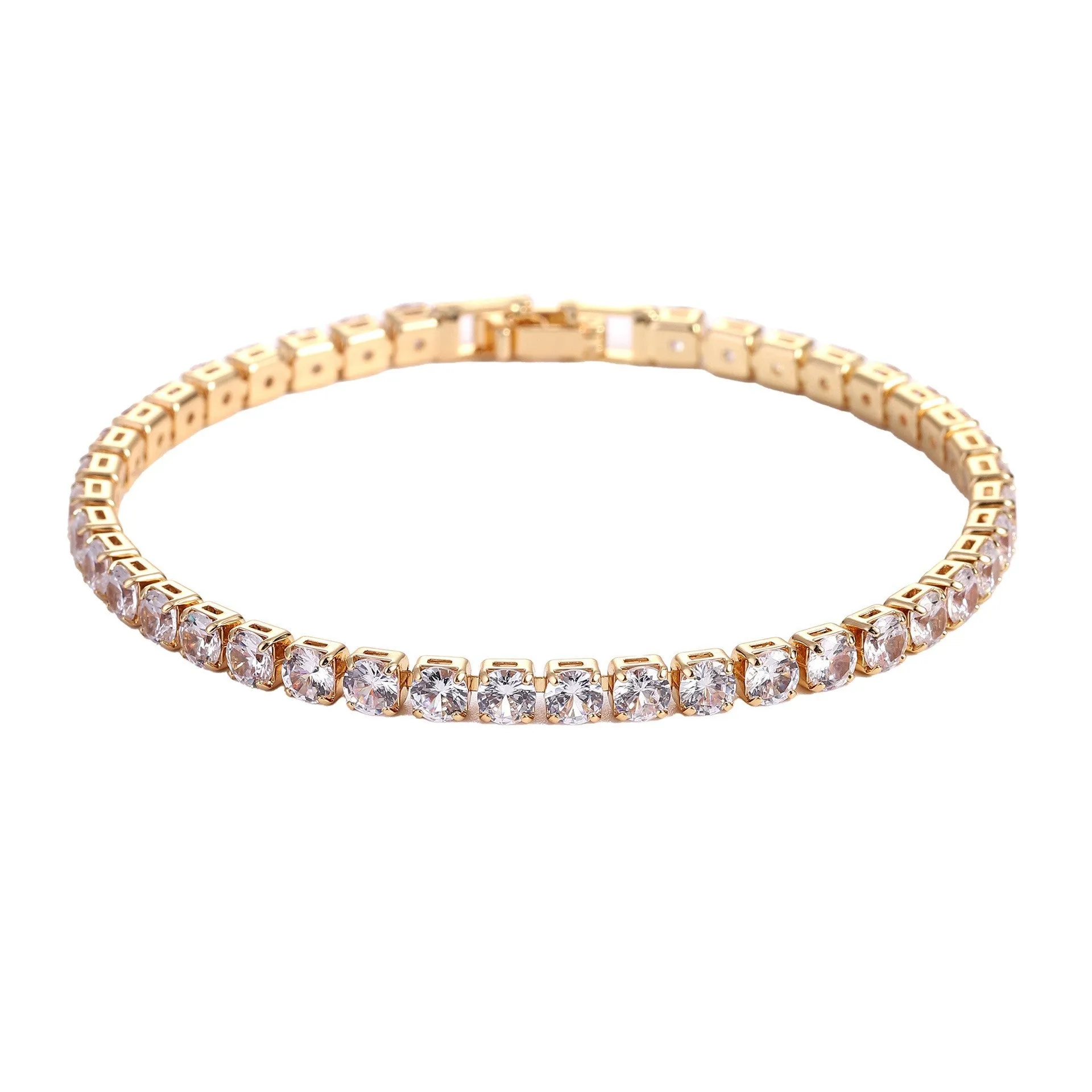 Wholesale Hip-hop Micro Inlaid Zircon Copper Bracelets